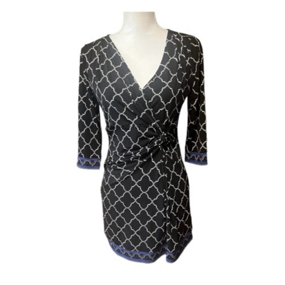 White House Black Market Faux Wrap Tunic Top